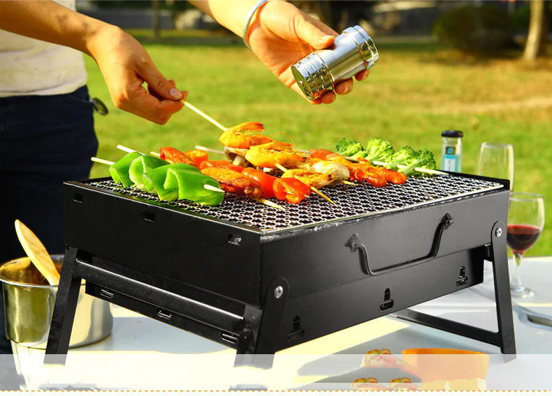 Compact Charcoal BBQ Station