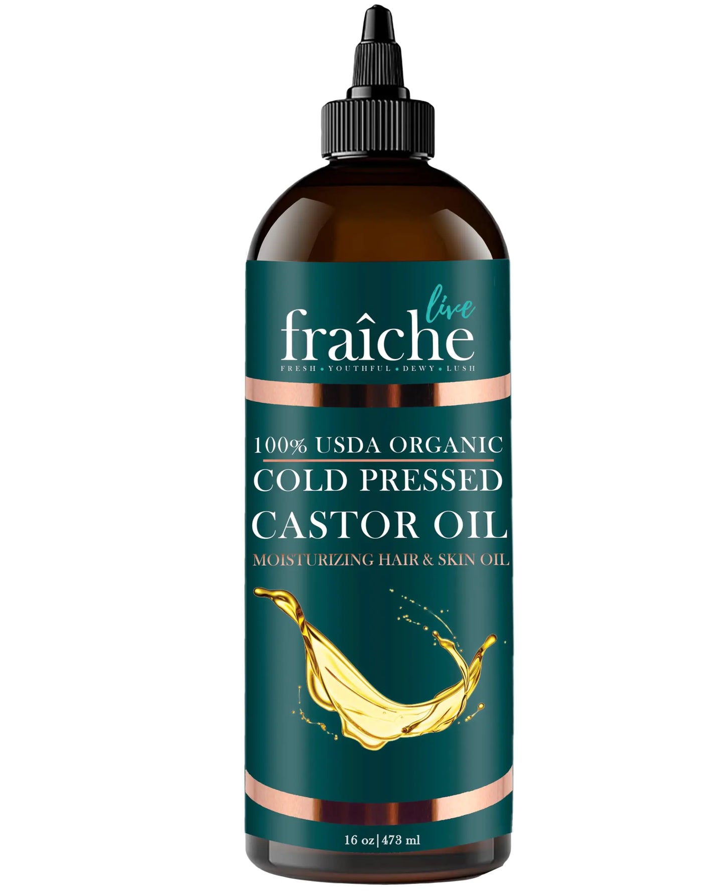 Pure Organic Castor Oil - Hexane-Free Hair & Skin Moisturizer