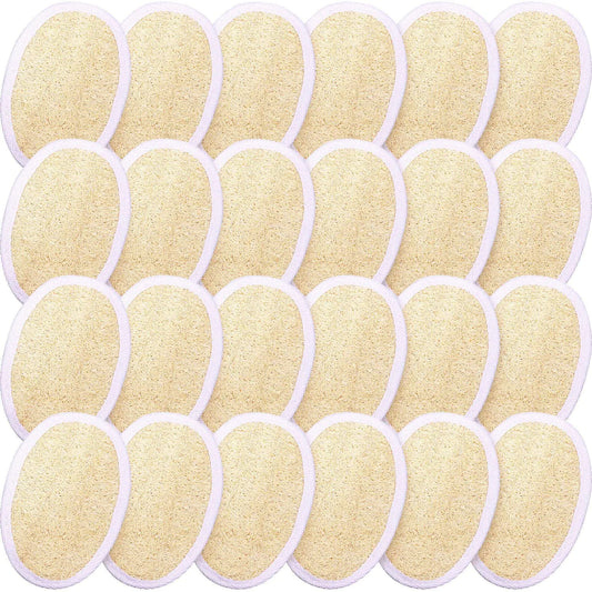 24 Pack Natural Loofah Exfoliating Pads