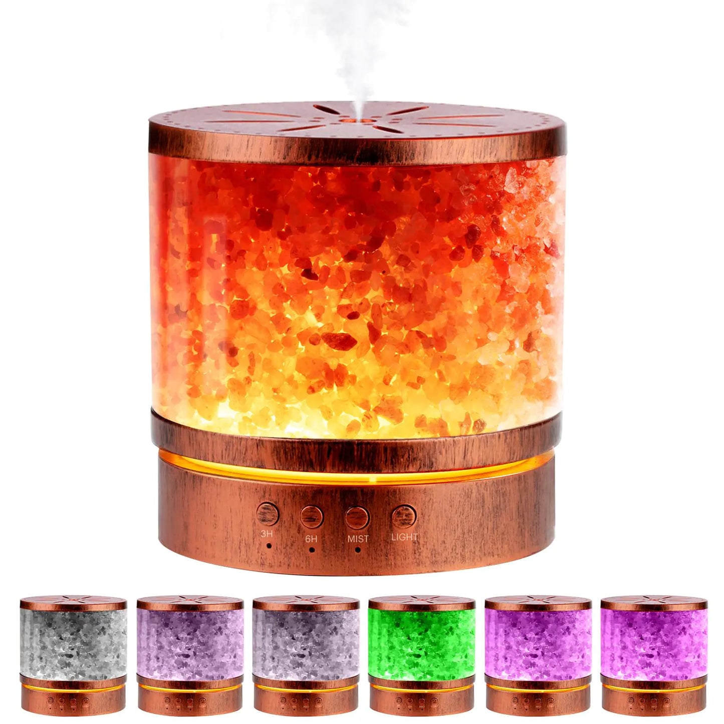 Himalayan Salt Essential Oil Diffuser 400ml with Color LED