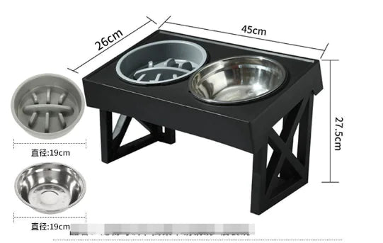 Adjustable Height Slow-Feeder Bowl