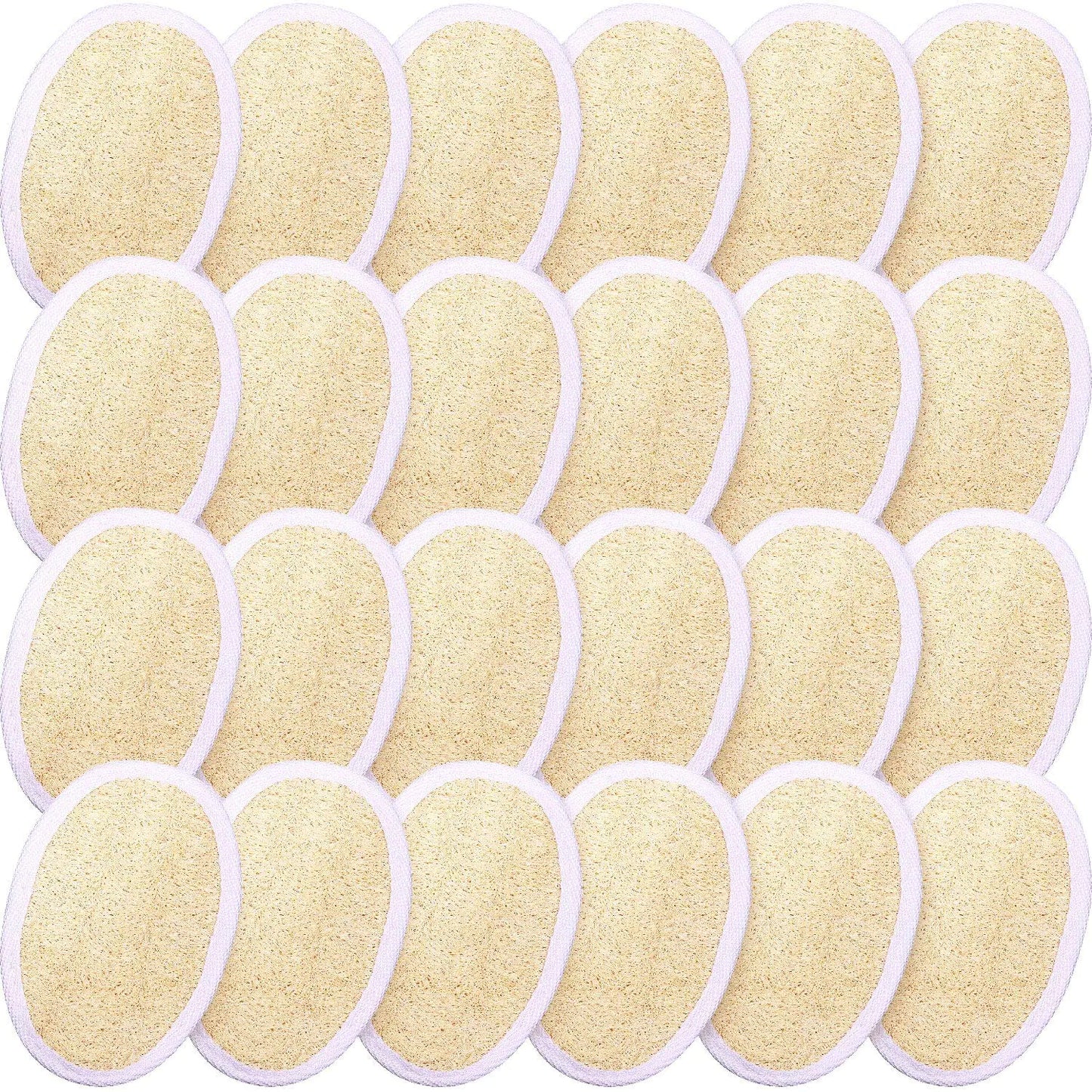 24 Pack Natural Loofah Exfoliating Pads