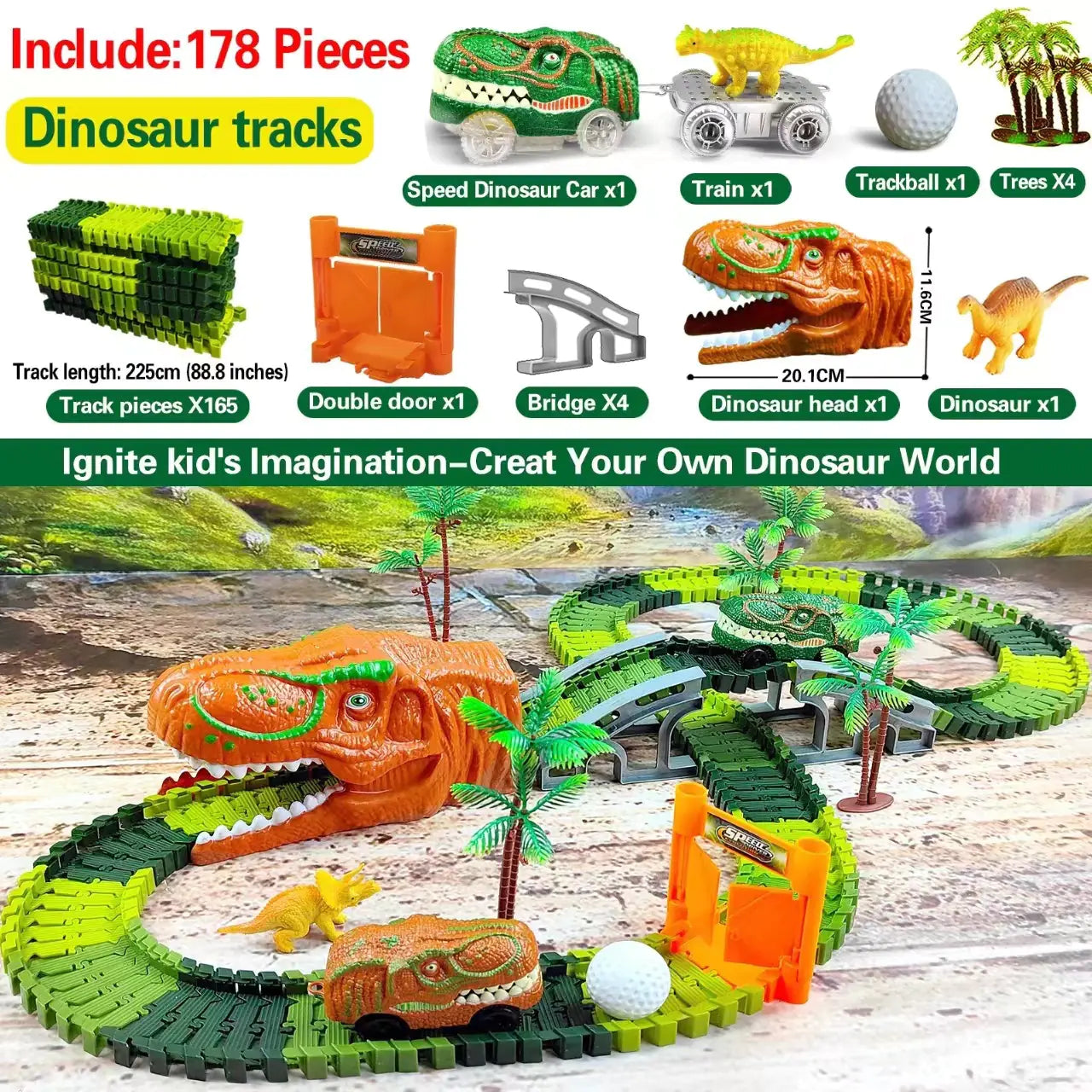 Electric Dino Rail Adventure Set