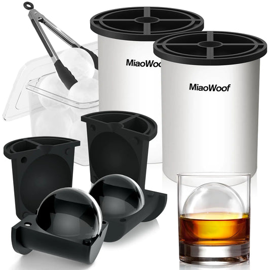 Crystal Clear Ice Sphere Maker - Stainless Steel 2.5" Ice Ball Tool for Drinks