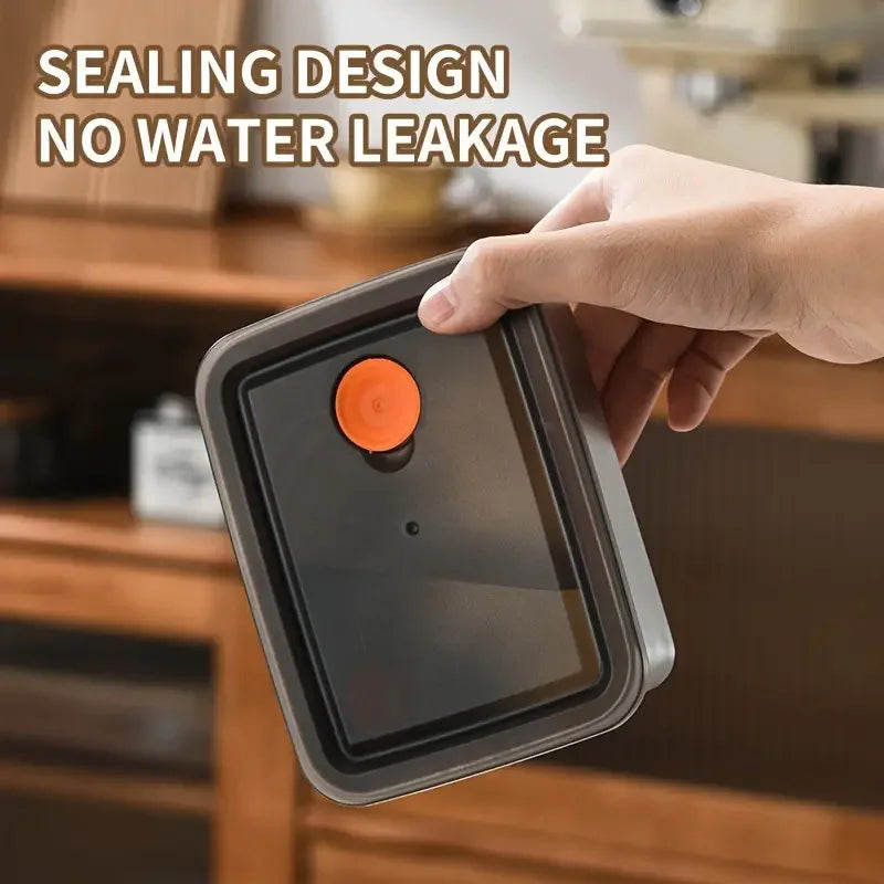 4PC Stainless Steel Food Storage Containers Set Leakproof BPA-Free Airtight Stackable for Fridge Freezer Pantry Silver with Clear Lid