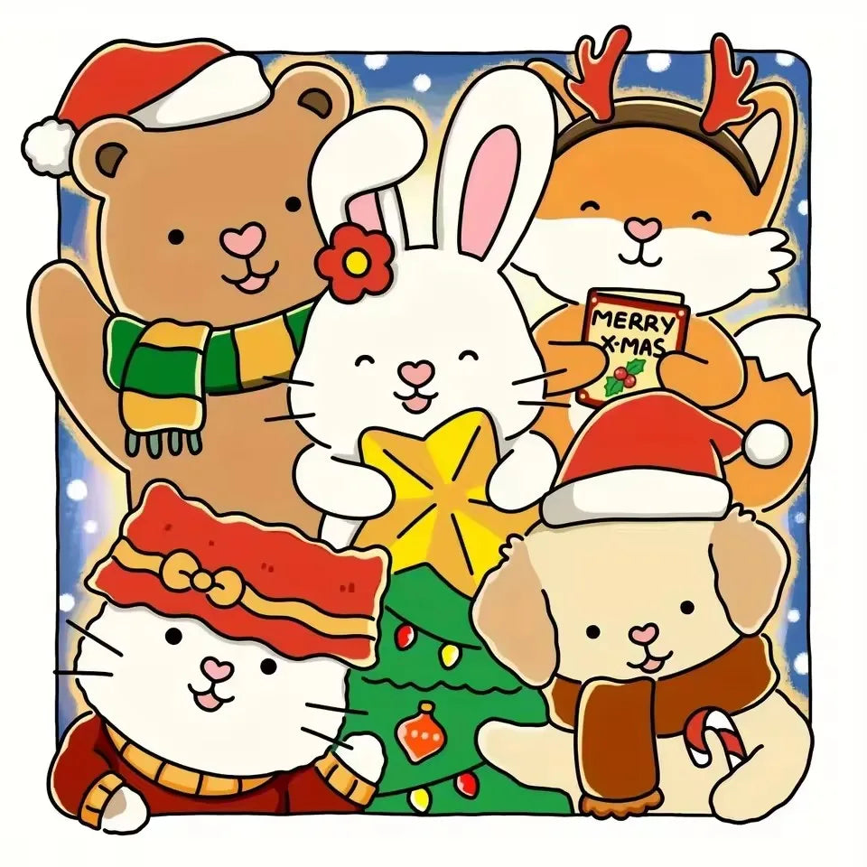 Hygge Winter Scenes Christmas Coloring Book for Adults And Teens Cute Animal Art Therapy Gift for Stress Relief And Relaxation