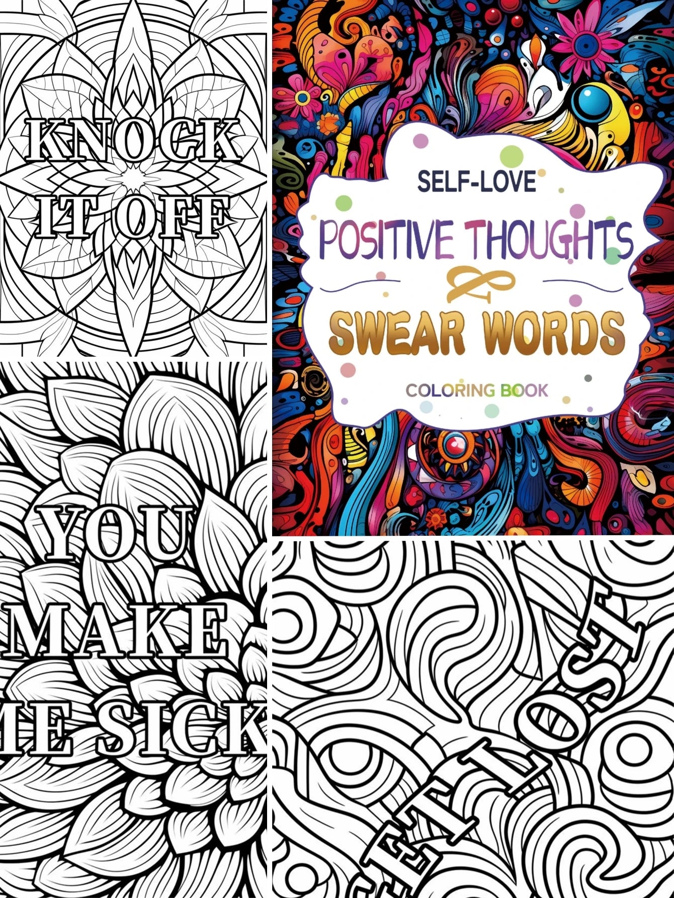 1pc Positive Thoughts Art Coloring Book Original Upgraded Paper Thickened 22 Pages Coloring Books Gift For Holiday Birthday