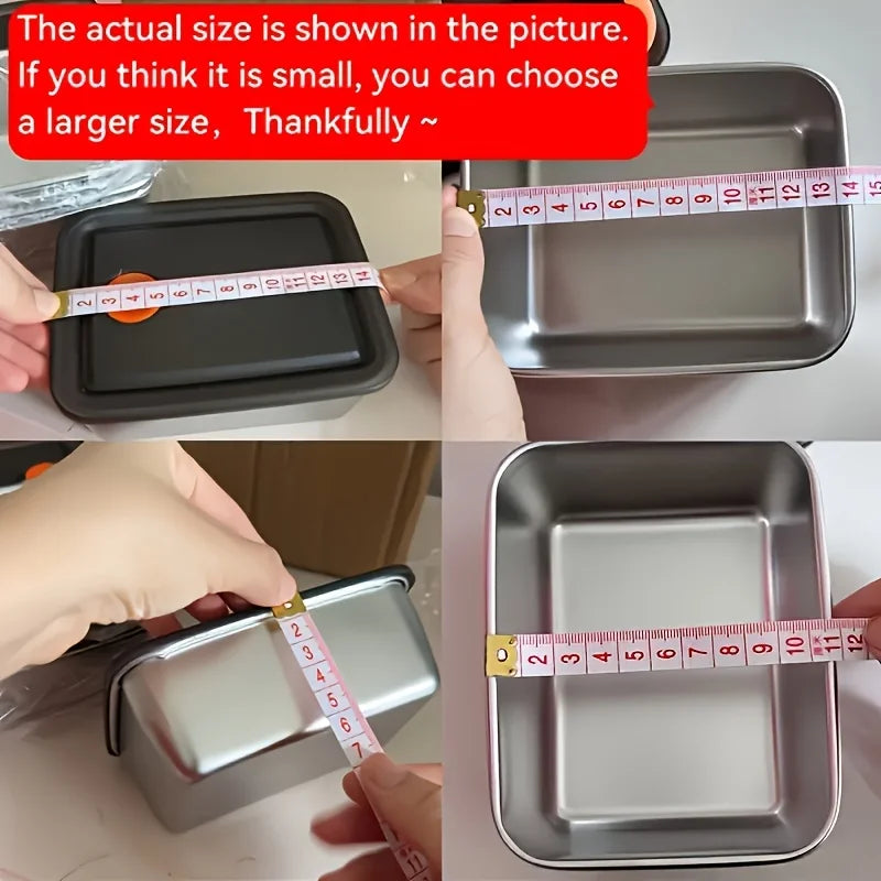 4PC Stainless Steel Food Storage Containers Set Leakproof BPA-Free Airtight Stackable for Fridge Freezer Pantry Silver with Clear Lid