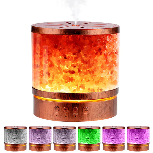 Himalayan Salt Essential Oil Diffuser 400ml with Color LED