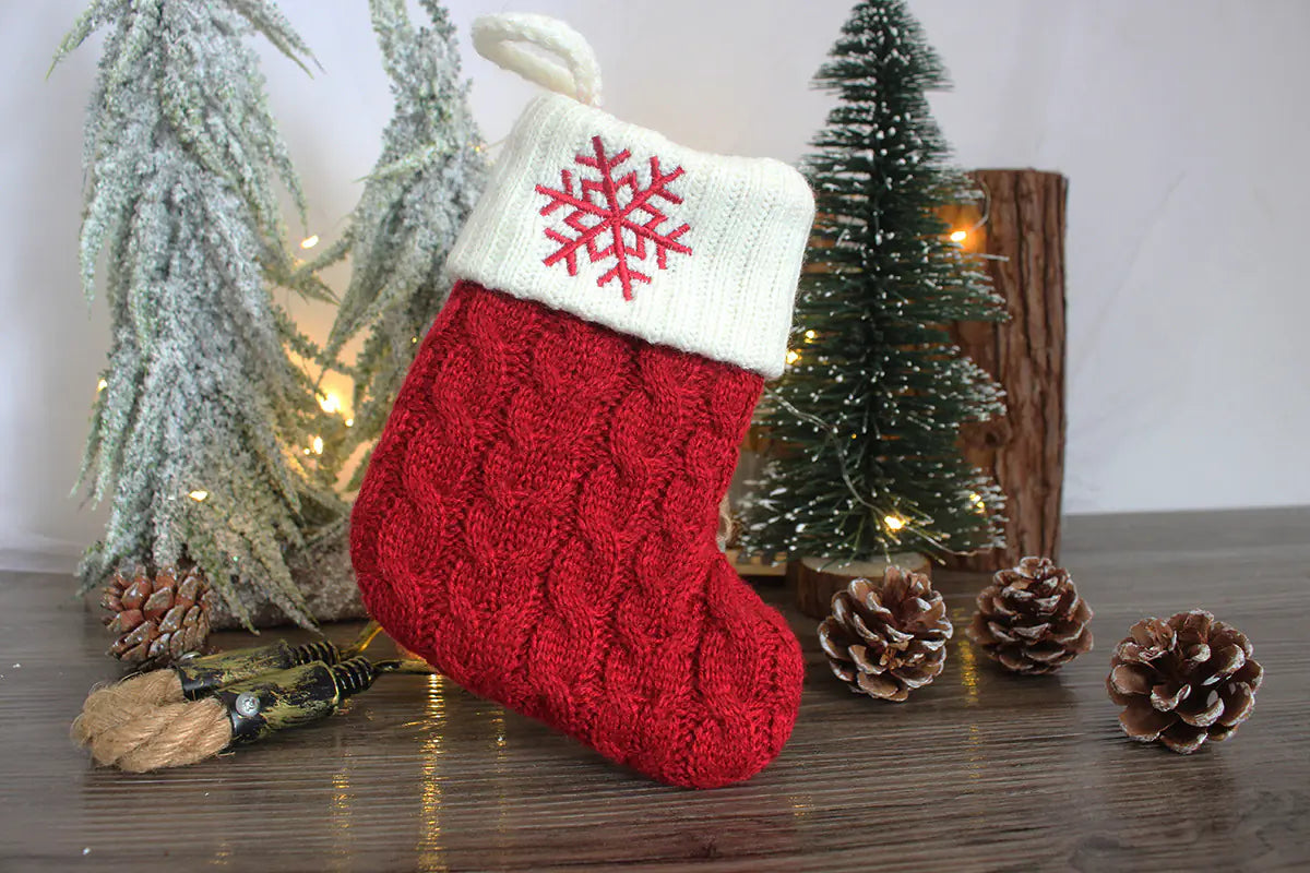 Festive Knit Letter Socks